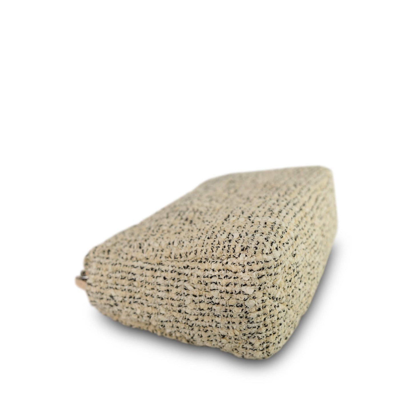 21S Ecru Black & White Tweed Quilted Small 19 Flap MHW