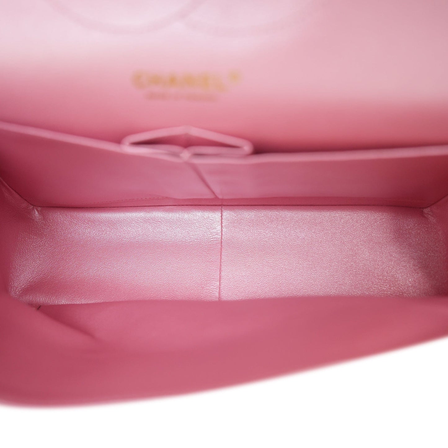 19S Iridescent Pink Caviar Quilted Jumbo Classic Flap Light Gold Hardware