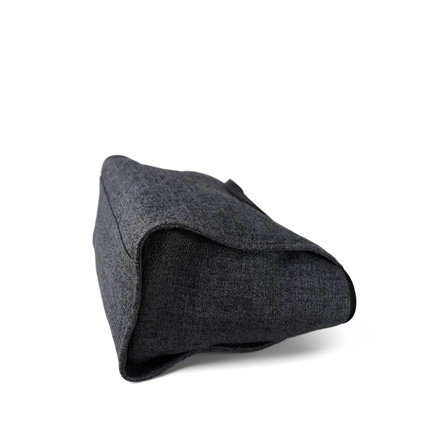 21S Navy/Black Raffia/Tweed Quilted Deauville Tote Large Light Gold Hardware