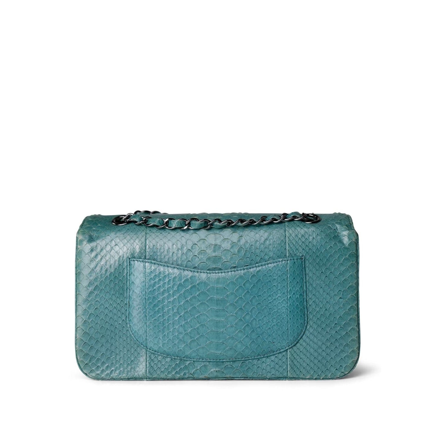 Turquoise Python Medium Classic Double Flap