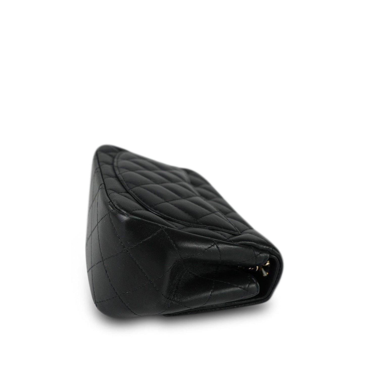 21P Black Lambskin Quilted Mini Square Flap LGHW