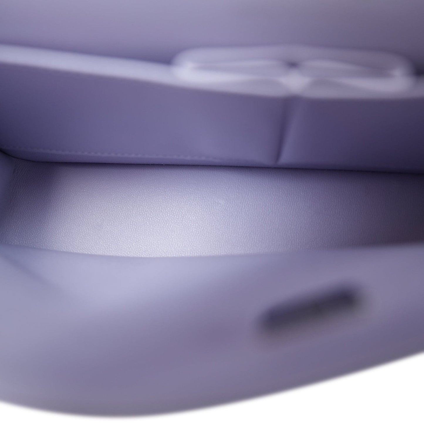 21K Light Purple/ Lilac Caviar Quilted Classic Flap Medium Silver Hardware