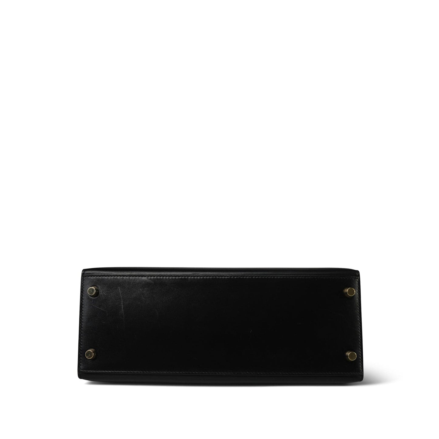 Vintage Kelly Sellier 28 Black Box Calfskin Gold Plated (Y) Stamp