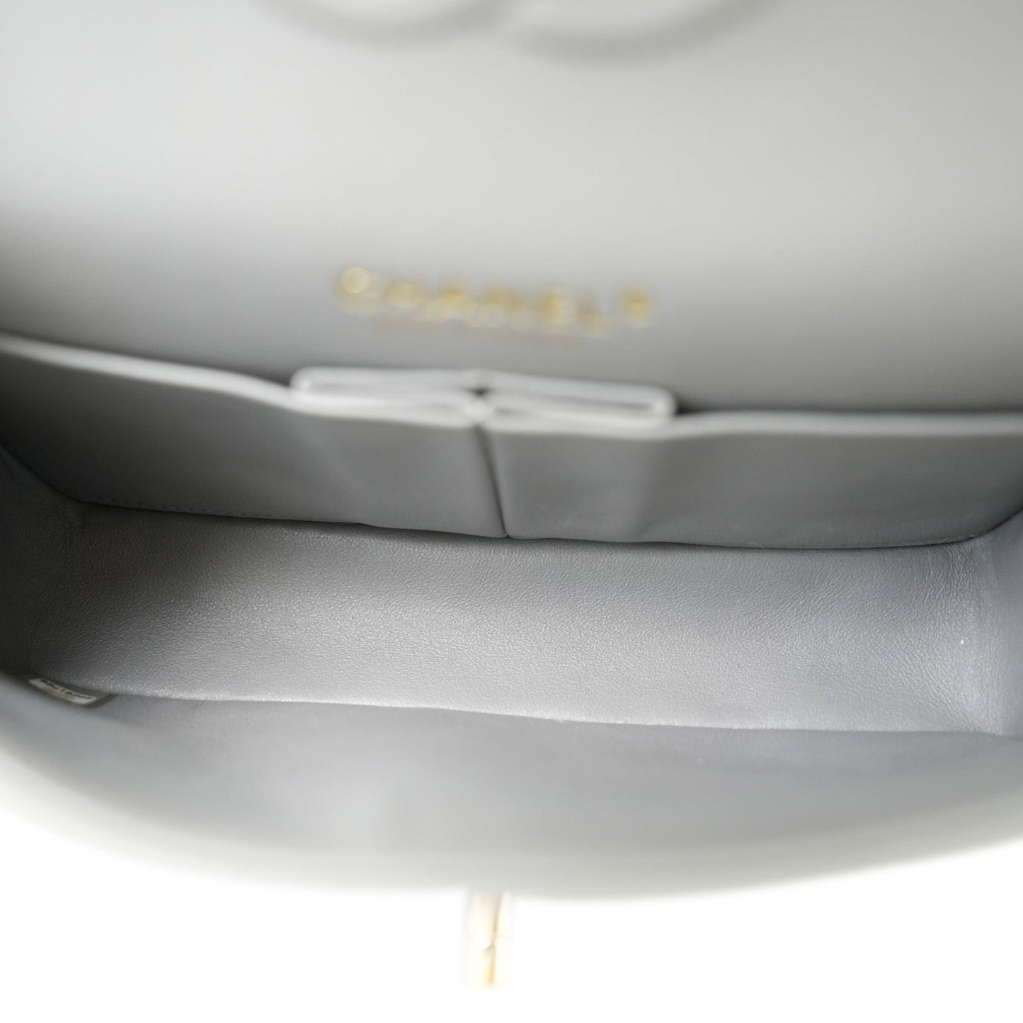 20C Grey Caviar Quilted Classic Flap Small LGHW