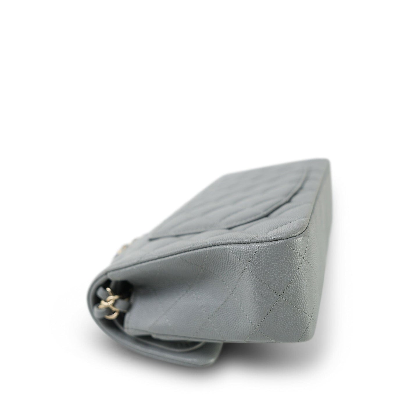 20C Grey Caviar Quilted Classic Flap Small LGHW