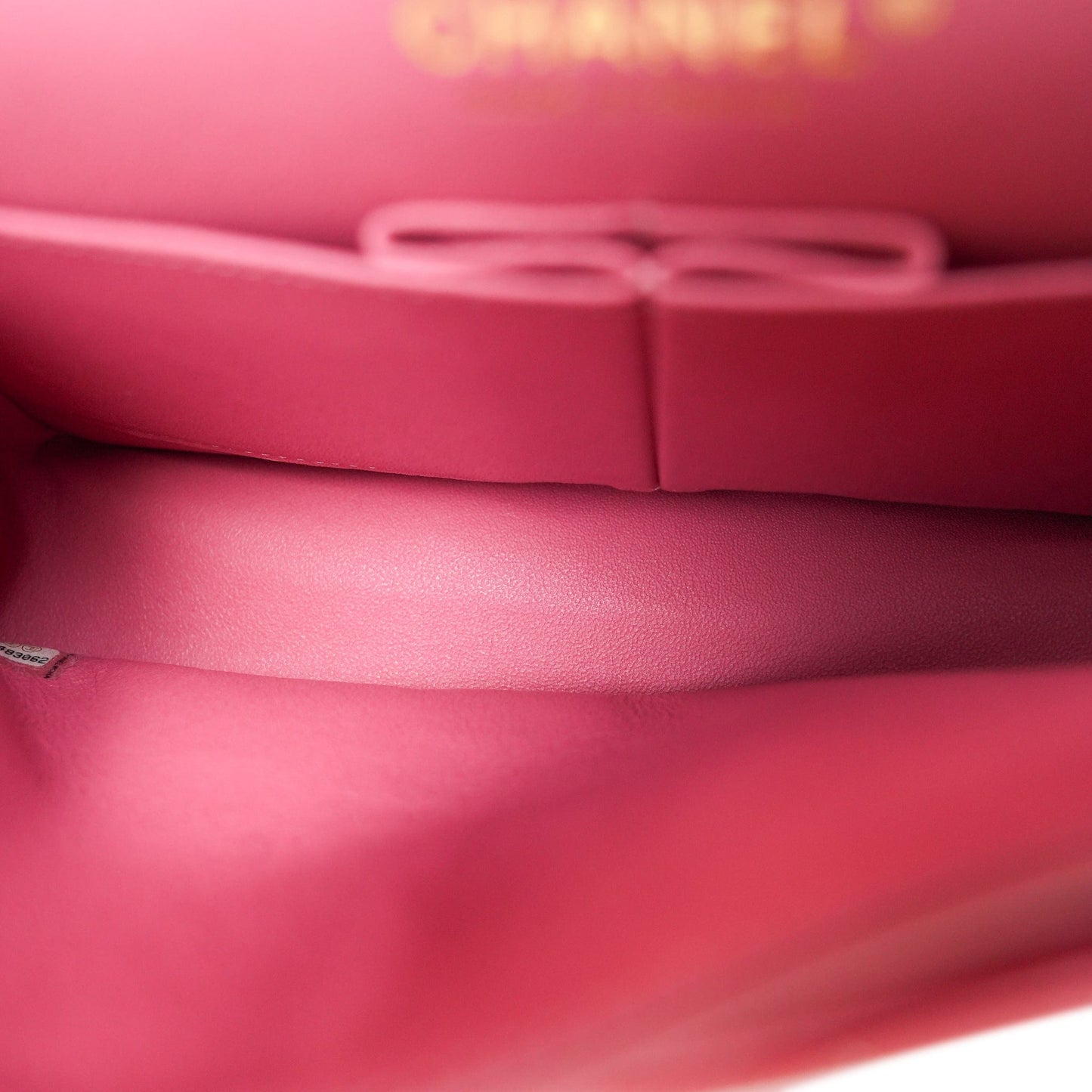 18S Pink Caviar Medium Quilted Classic Double Flap Light Gold Hardware