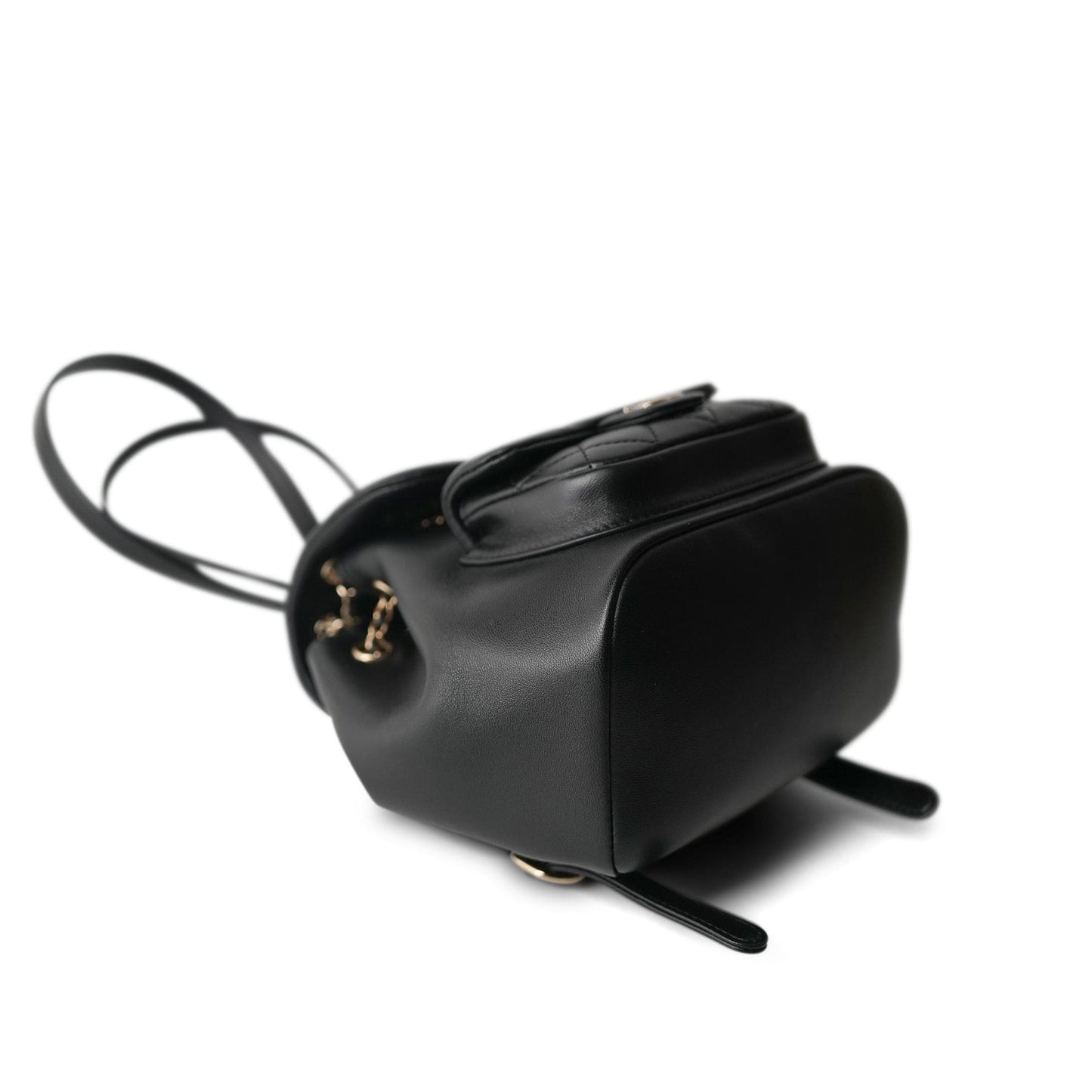 22A Black Lambskin Leather Duma Backpack Small LGHW