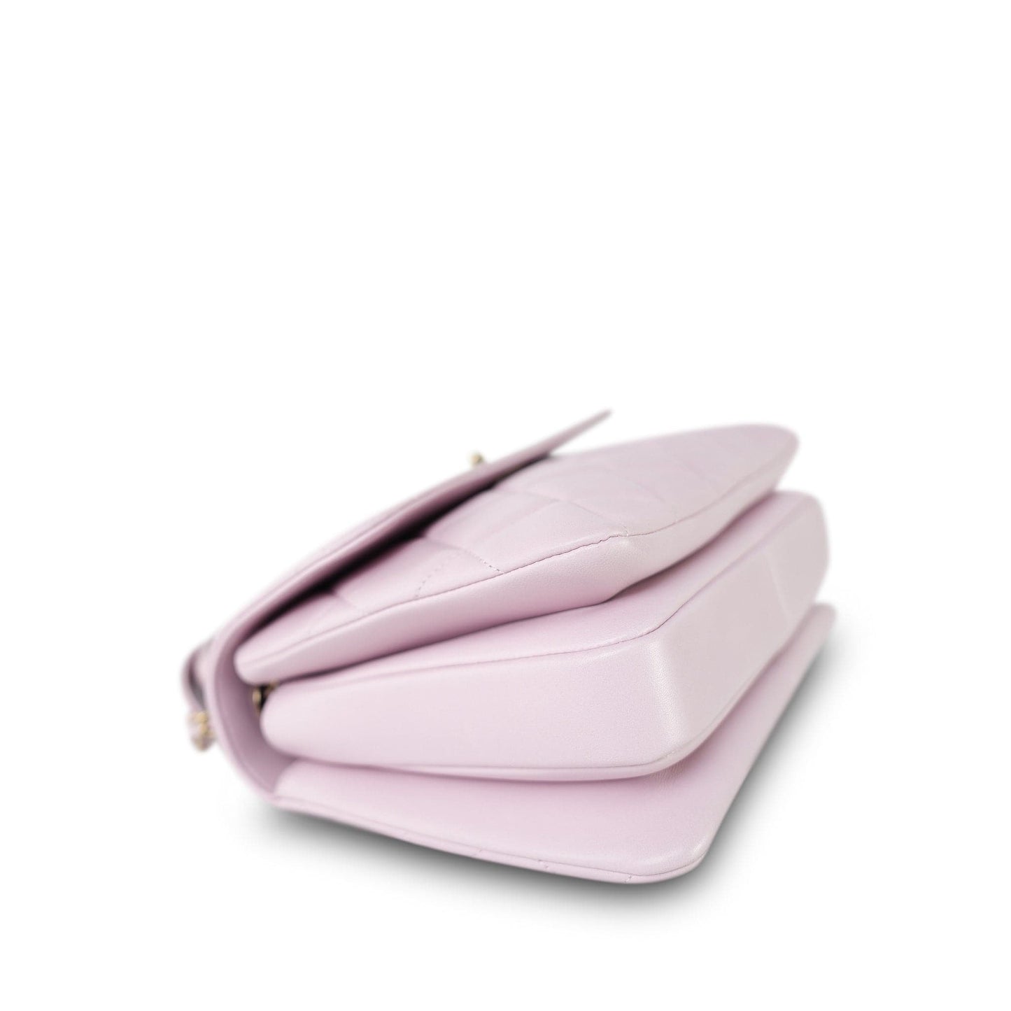 21S Light Pink Lambskin Quilted Trendy CC Small LGHW