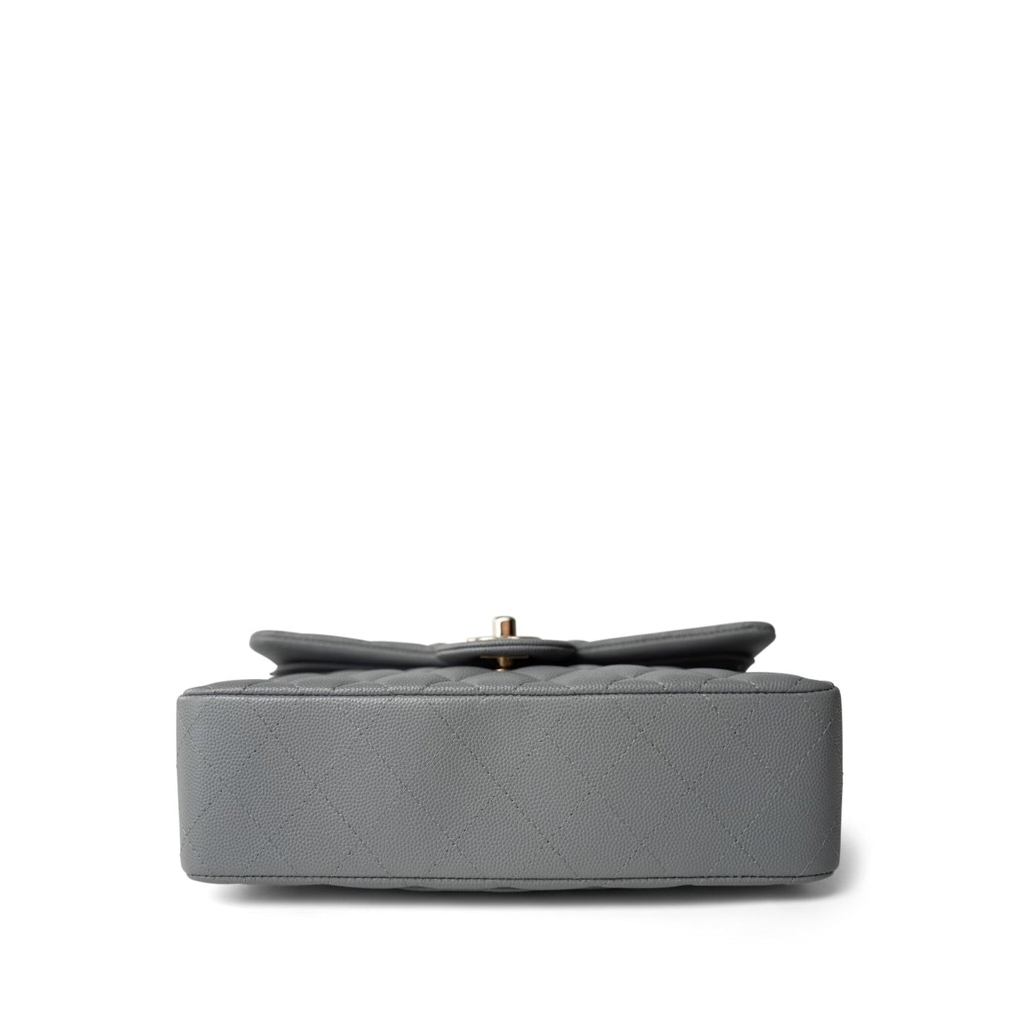 20C Grey Caviar Quilted Classic Flap Small LGHW