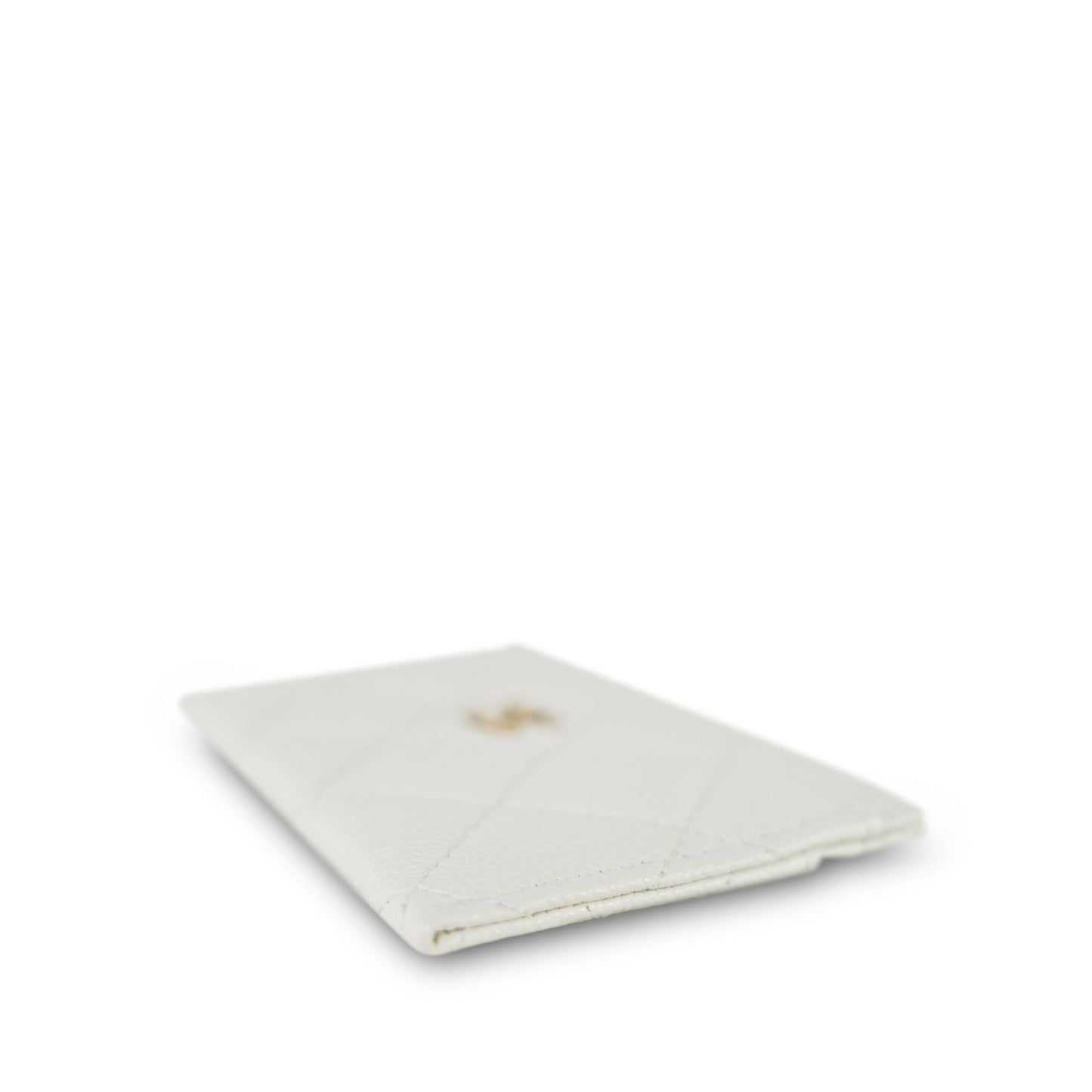 White Caviar Quilted Classic Card Holder LGHW