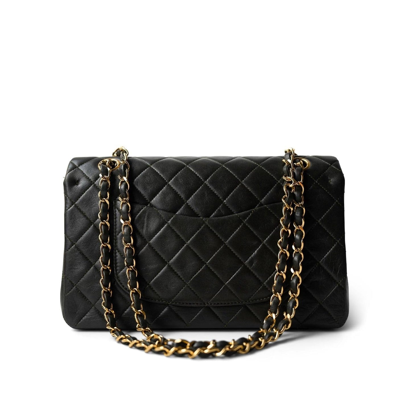 Vintage Green/Grey Lambskin Quilted Classic Flap GHW