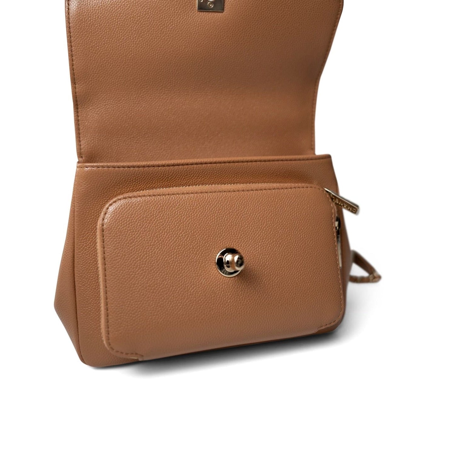 21P Caramel Beige Caviar Quilted Business Affinity Small Flap Light Gold Hardware