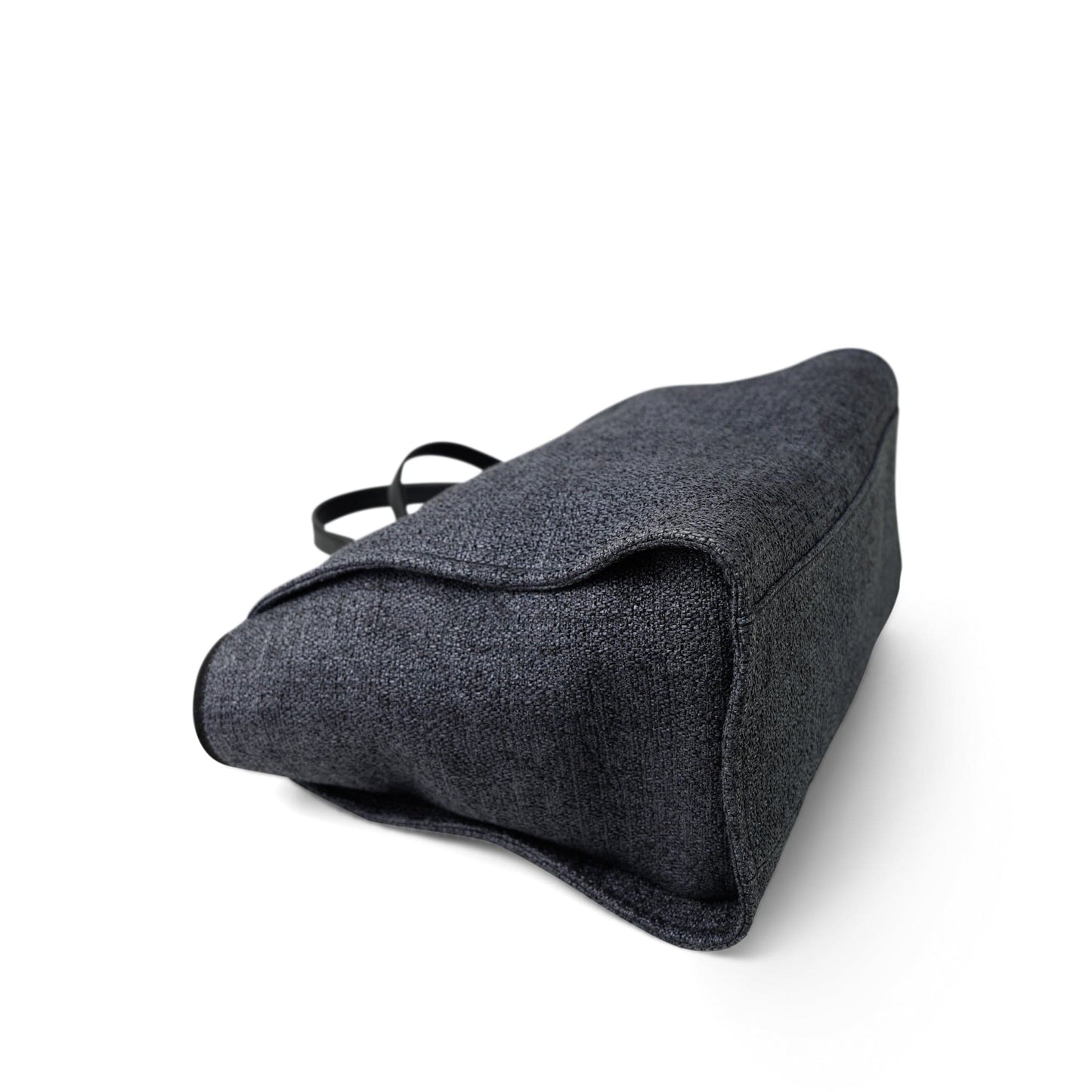 21S Navy/Black Raffia/Tweed Quilted Deauville Tote Large Light Gold Hardware