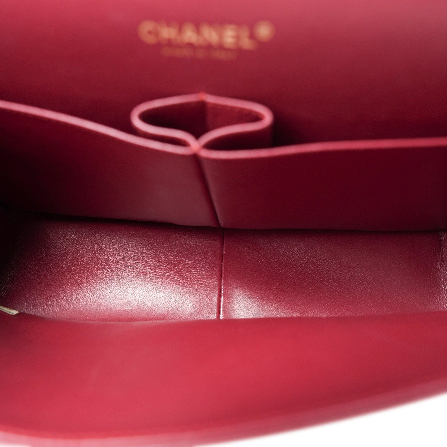 18C Dark Red Glittery Caviar Quilted Jumbo Classic Flap Aged Gold Hardware