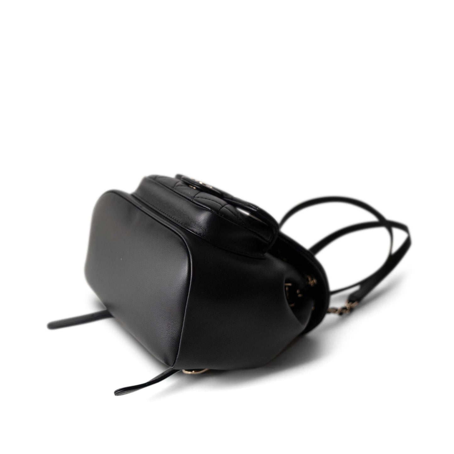 22A Black Lambskin Leather Duma Backpack Small LGHW