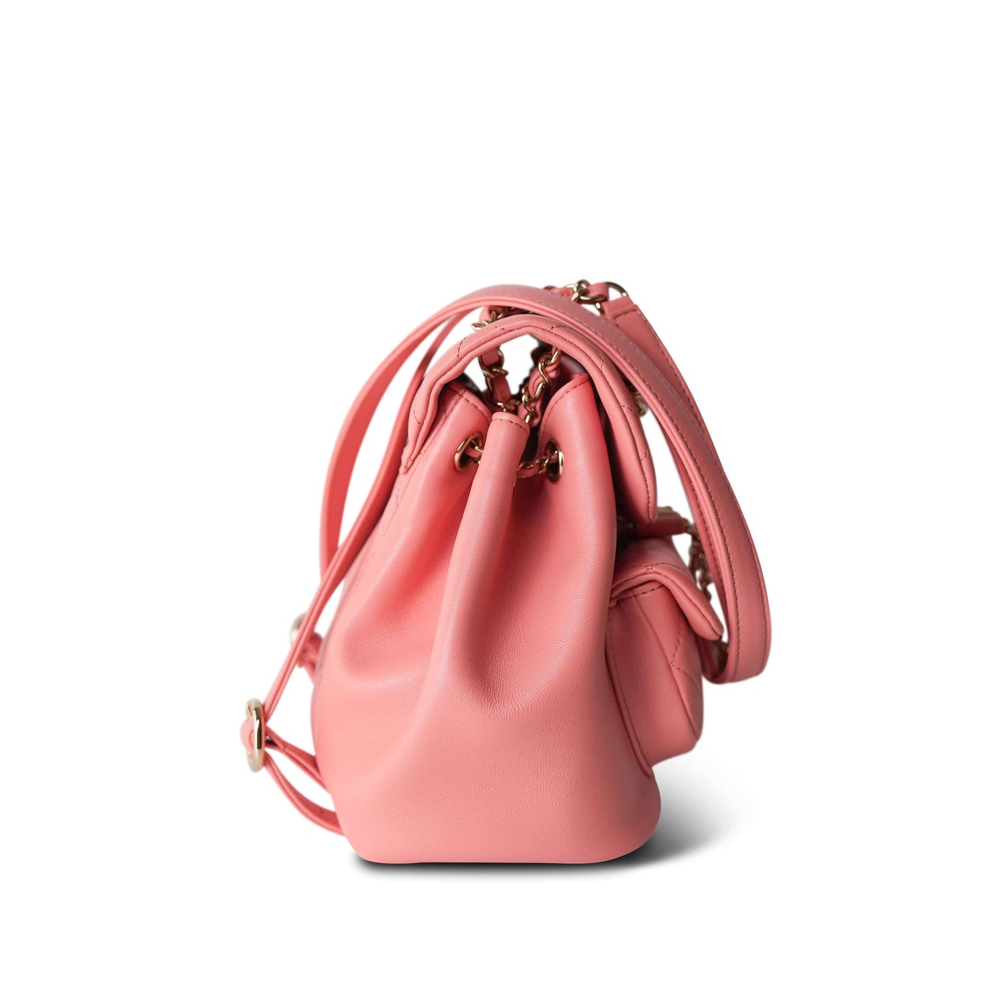 22A Coral/Pink Leather Duma Backpack Small LGHW