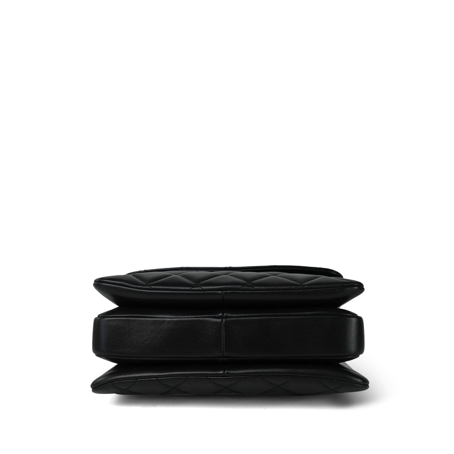 21S Black Lambskin Quilted Small Trendy CC Light Gold Hardware