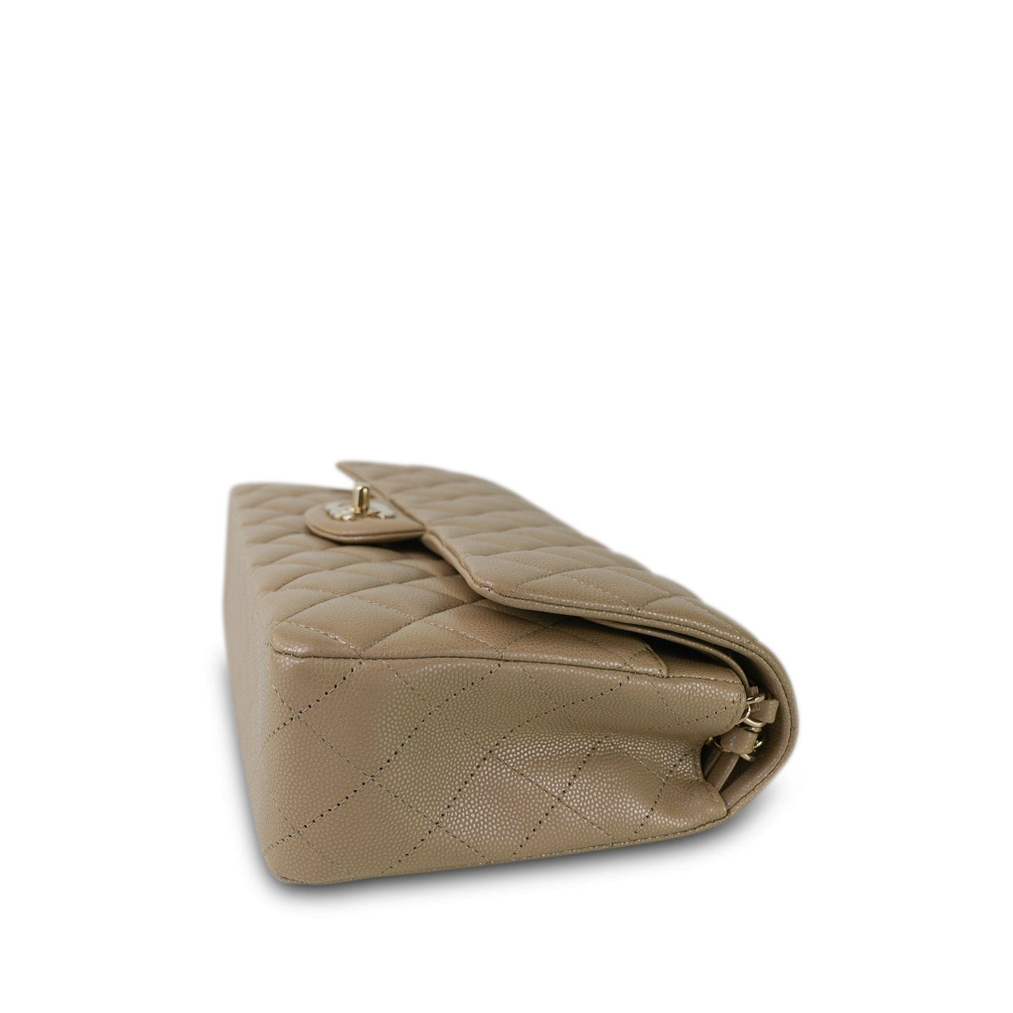 21S Iridescent Dark Beige Classic Flap Medium LGHW