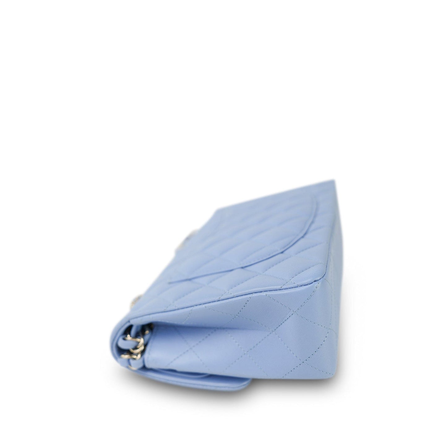 21C Sky Blue Lambskin Quilted Classic Flap Small Light Gold Hardware