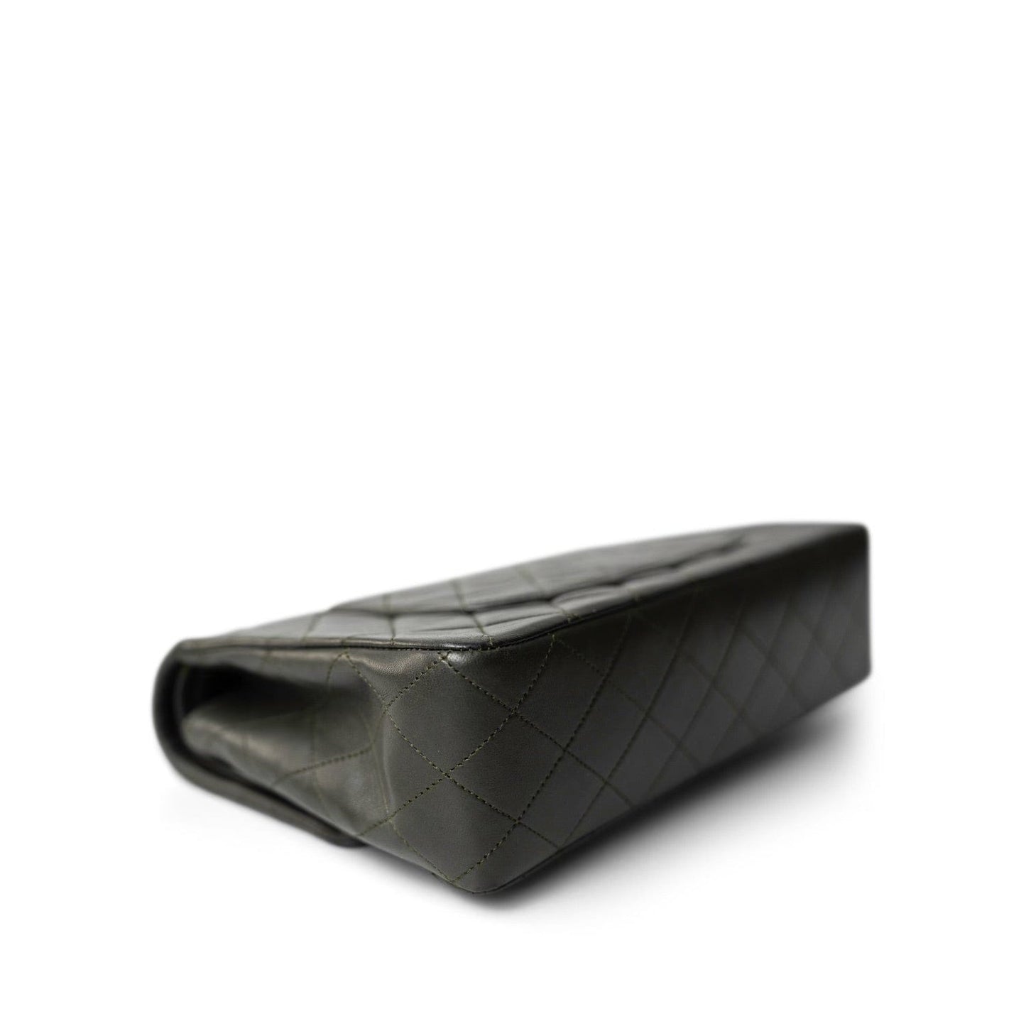 Vintage Green/Grey Lambskin Quilted Classic Flap GHW