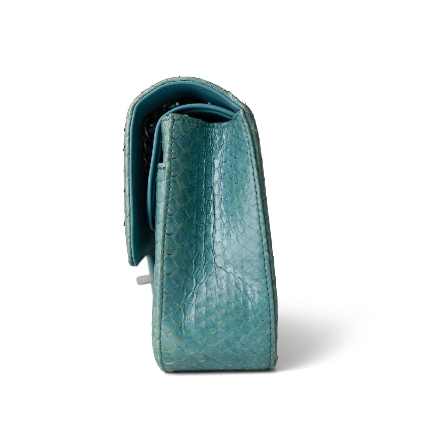 Turquoise Python Medium Classic Double Flap
