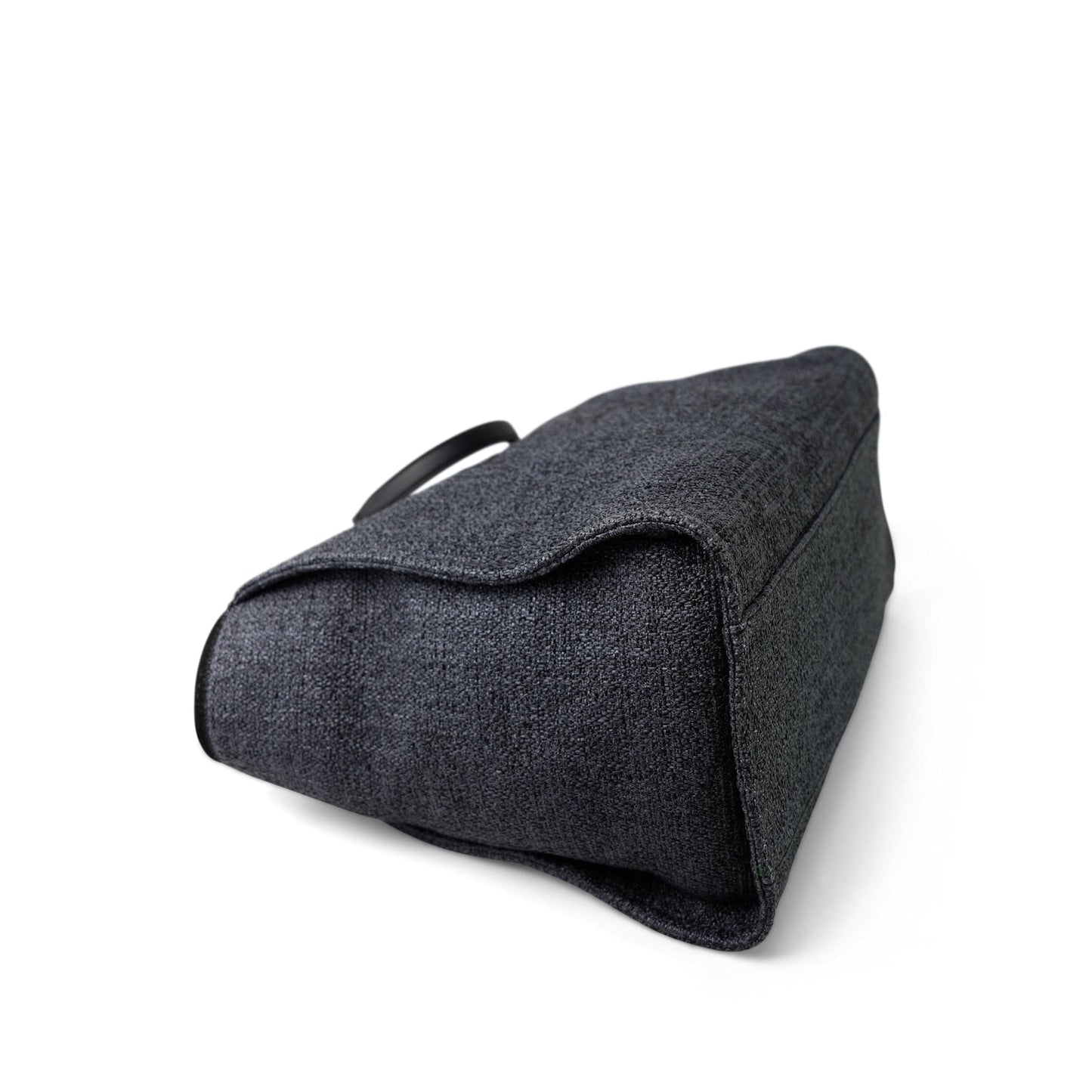 21S Navy/Black Raffia/Tweed Quilted Deauville Tote Large Light Gold Hardware