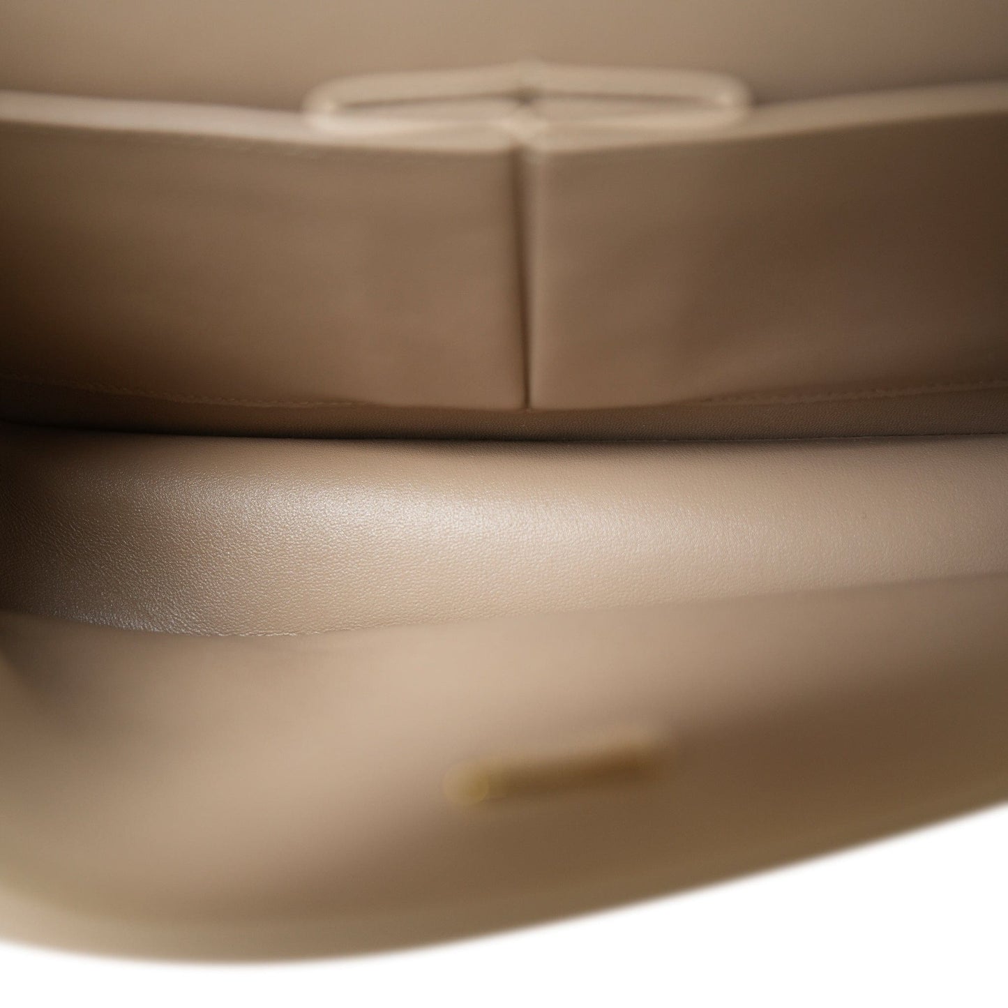 22A Dark Beige Quilted Caviar Classic Flap Medium LGHW