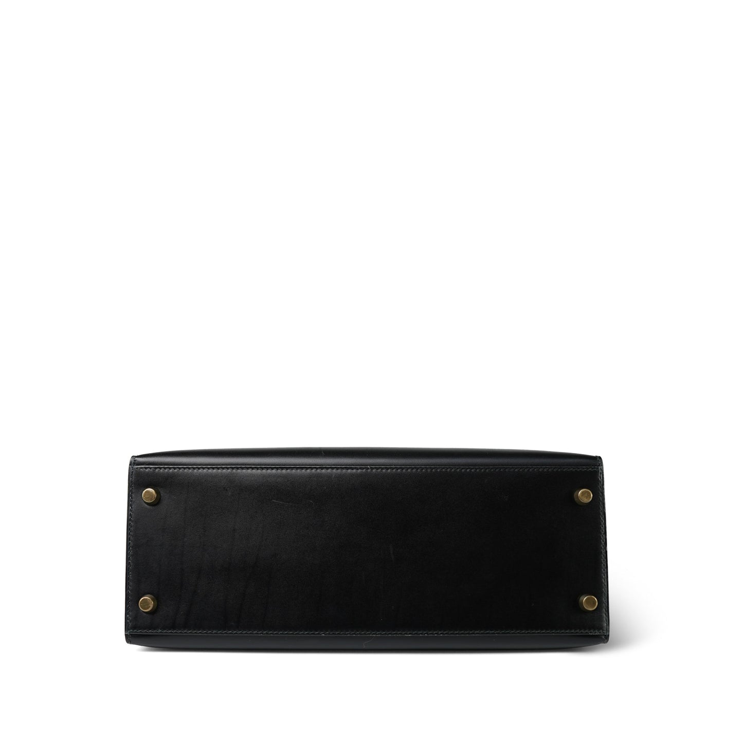 Vintage Kelly 28 Black Box Calfskin Gold Plated