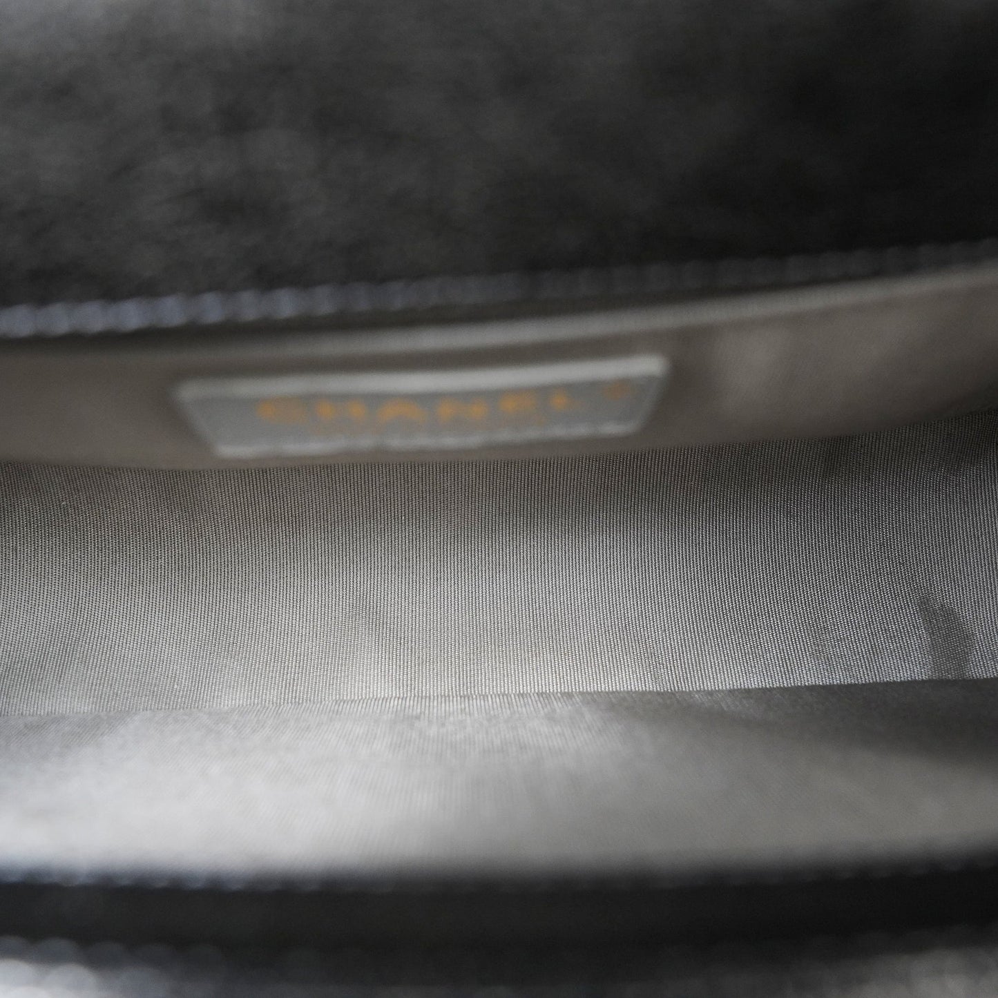 17A Black Silver Metallic Cracked Calfskin Boy Bag Old Medium Aged Bronze/Gold Hardware