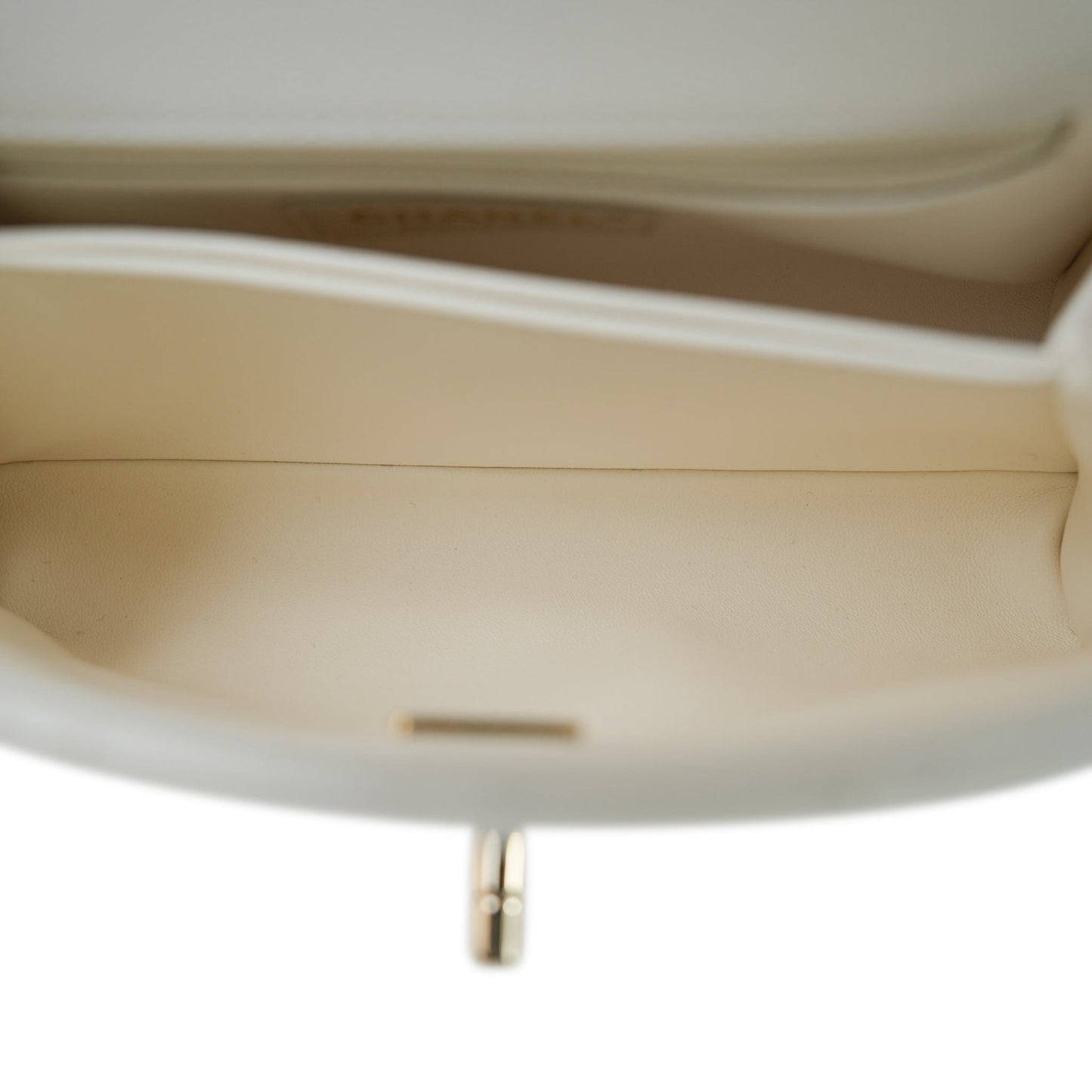 21A White Caviar Quilted Small Coco Handle LGHW