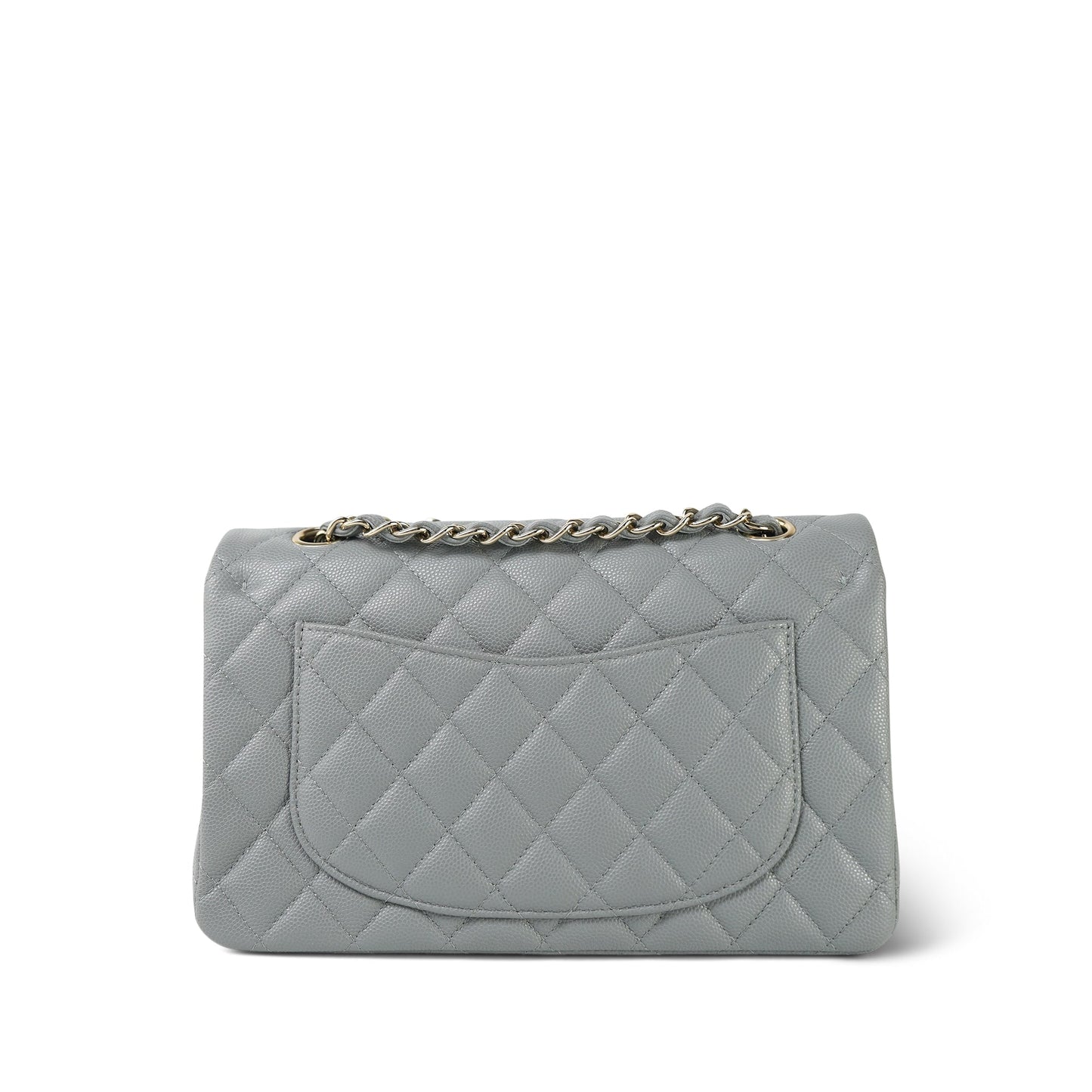 20C Grey Caviar Quilted Classic Flap Small LGHW