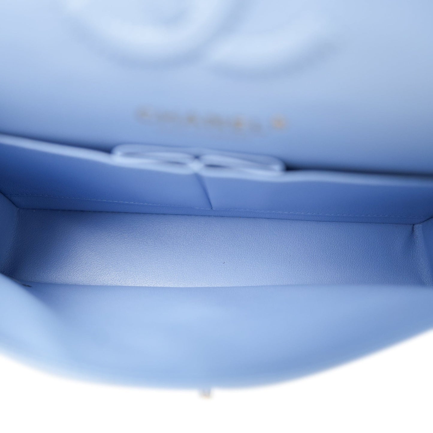 21C Sky Blue Lambskin Quilted Classic Flap Small Light Gold Hardware