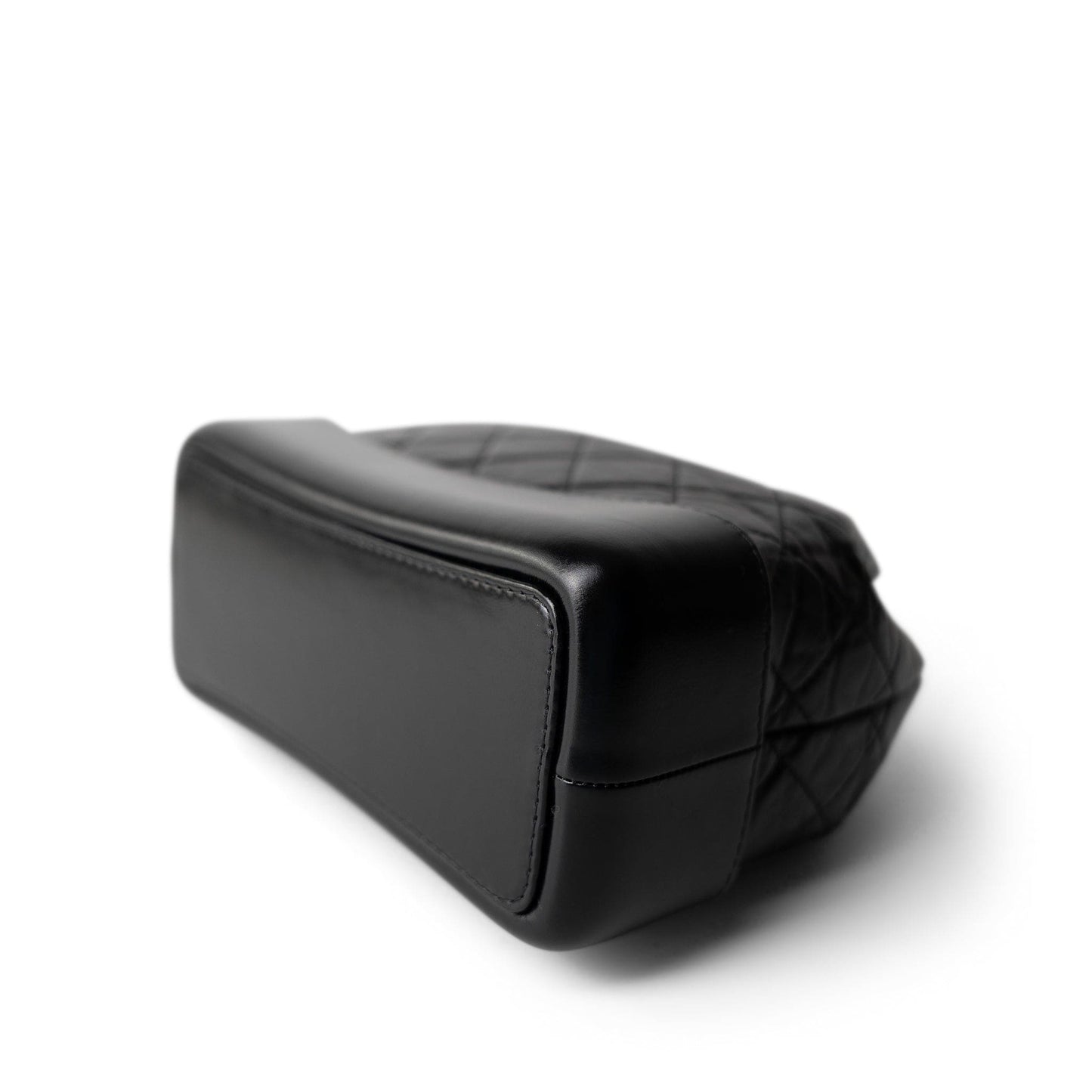 19C Black Aged Calfskin Quilted Gabrielle Backpack