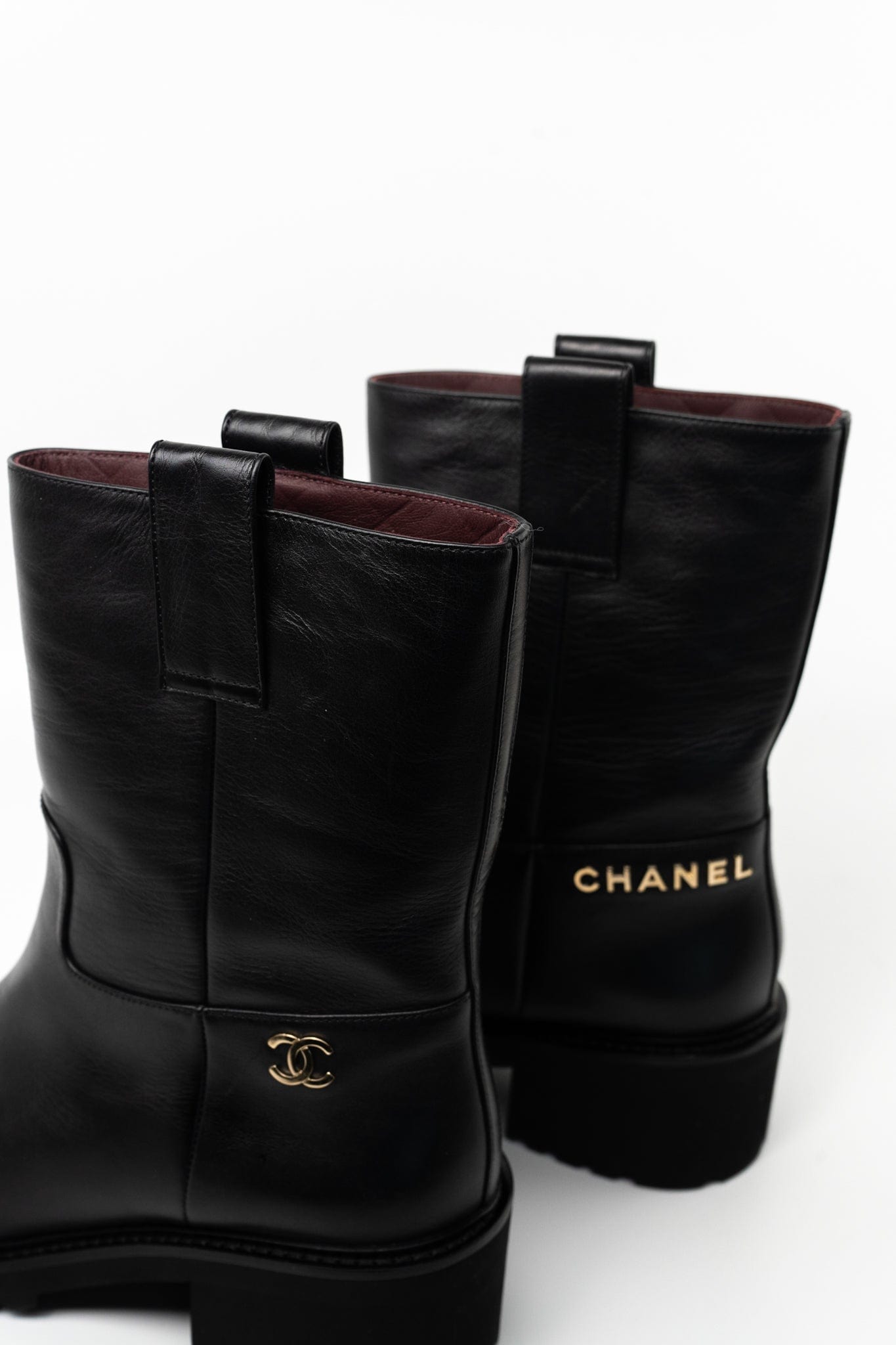 20A Leather CC Signature Cap Toe Ankle Midcalf Short Boots Booties