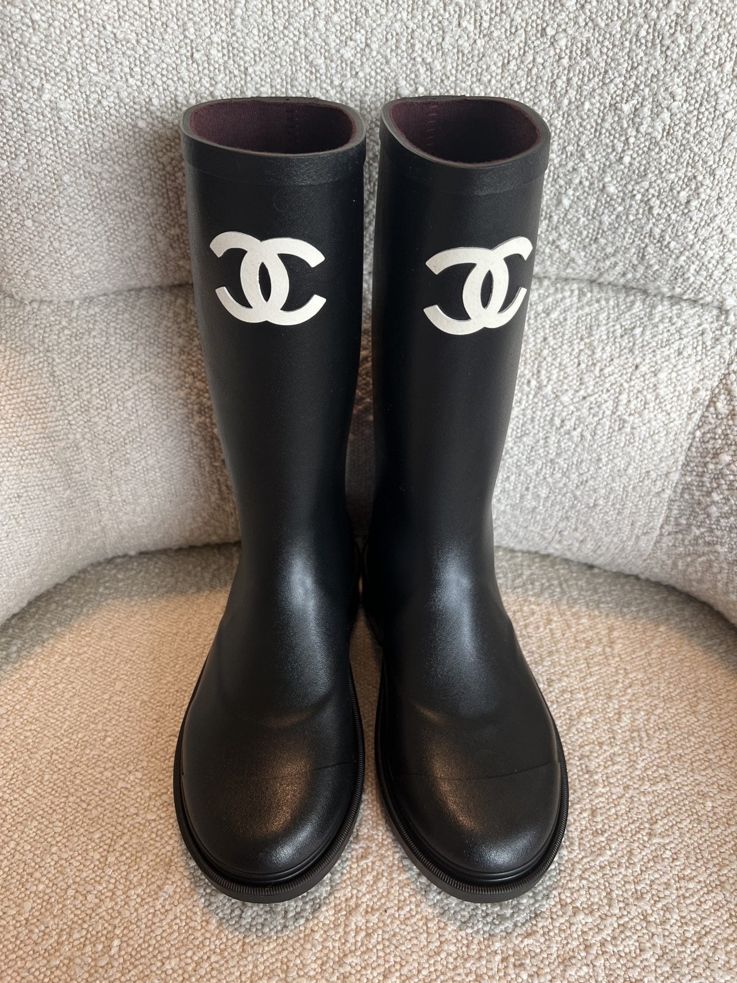 22A Caoutchouk CC High Boots Black