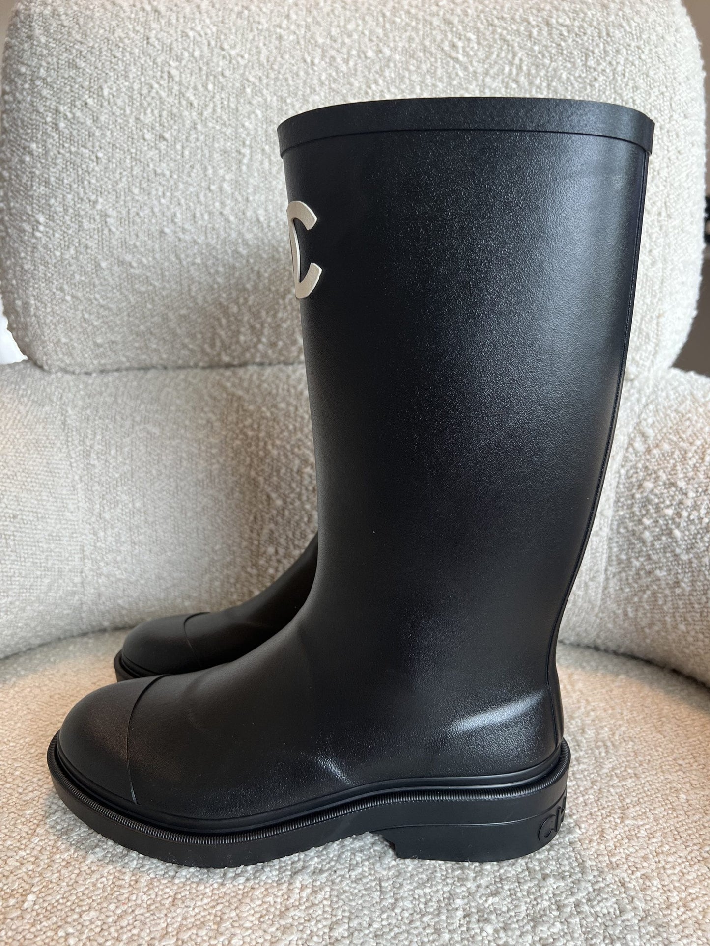 22A Caoutchouk CC High Boots Black