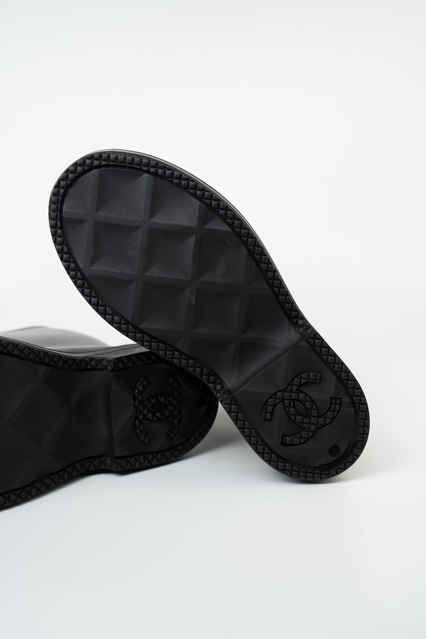 22A Black Caoutchouk CC High Boots