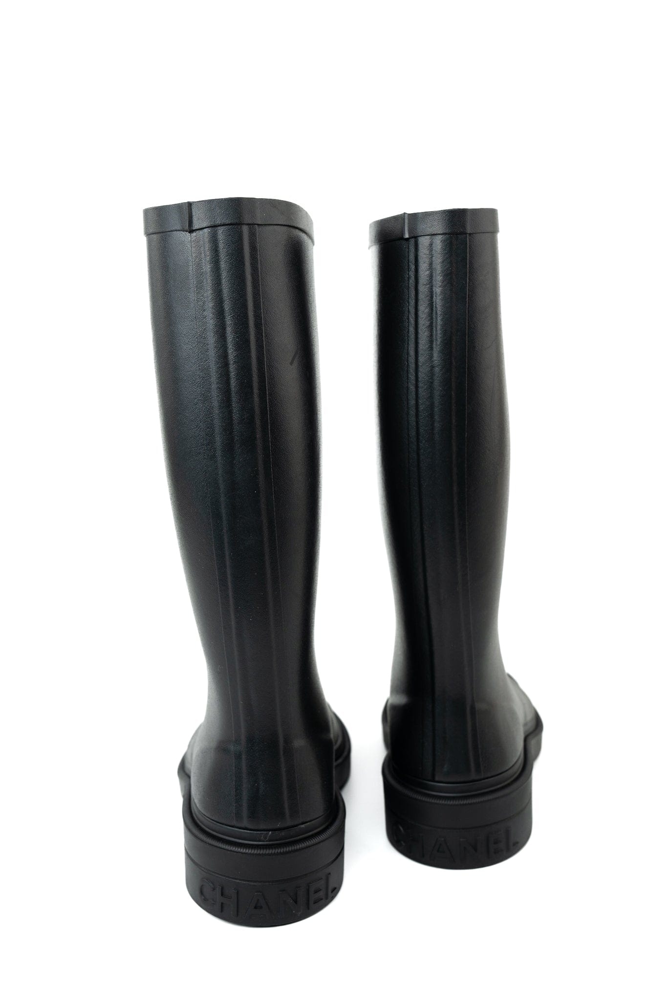 22A Black Caoutchouk CC High Boots