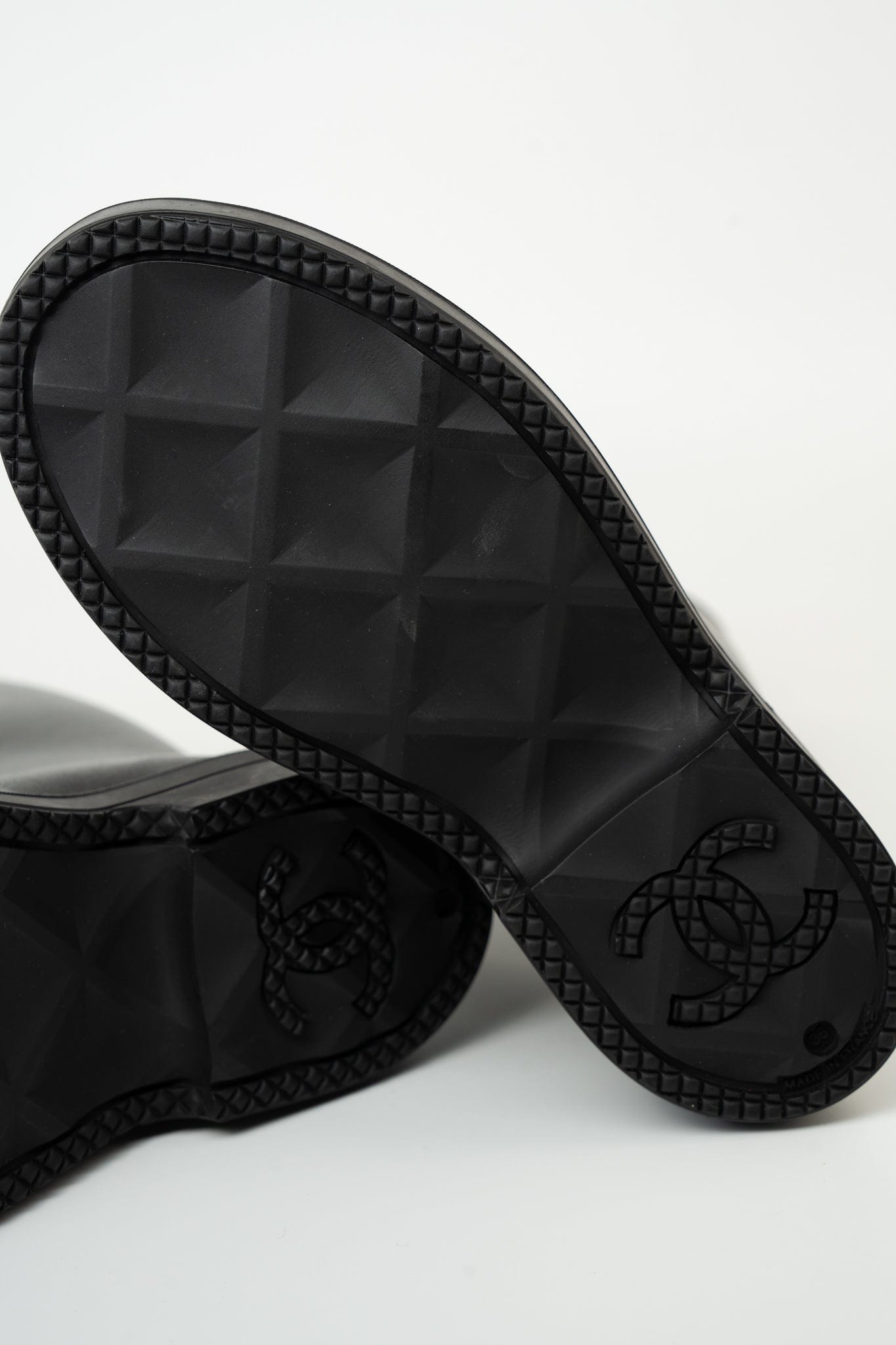 22A Black Caoutchouk CC High Boots