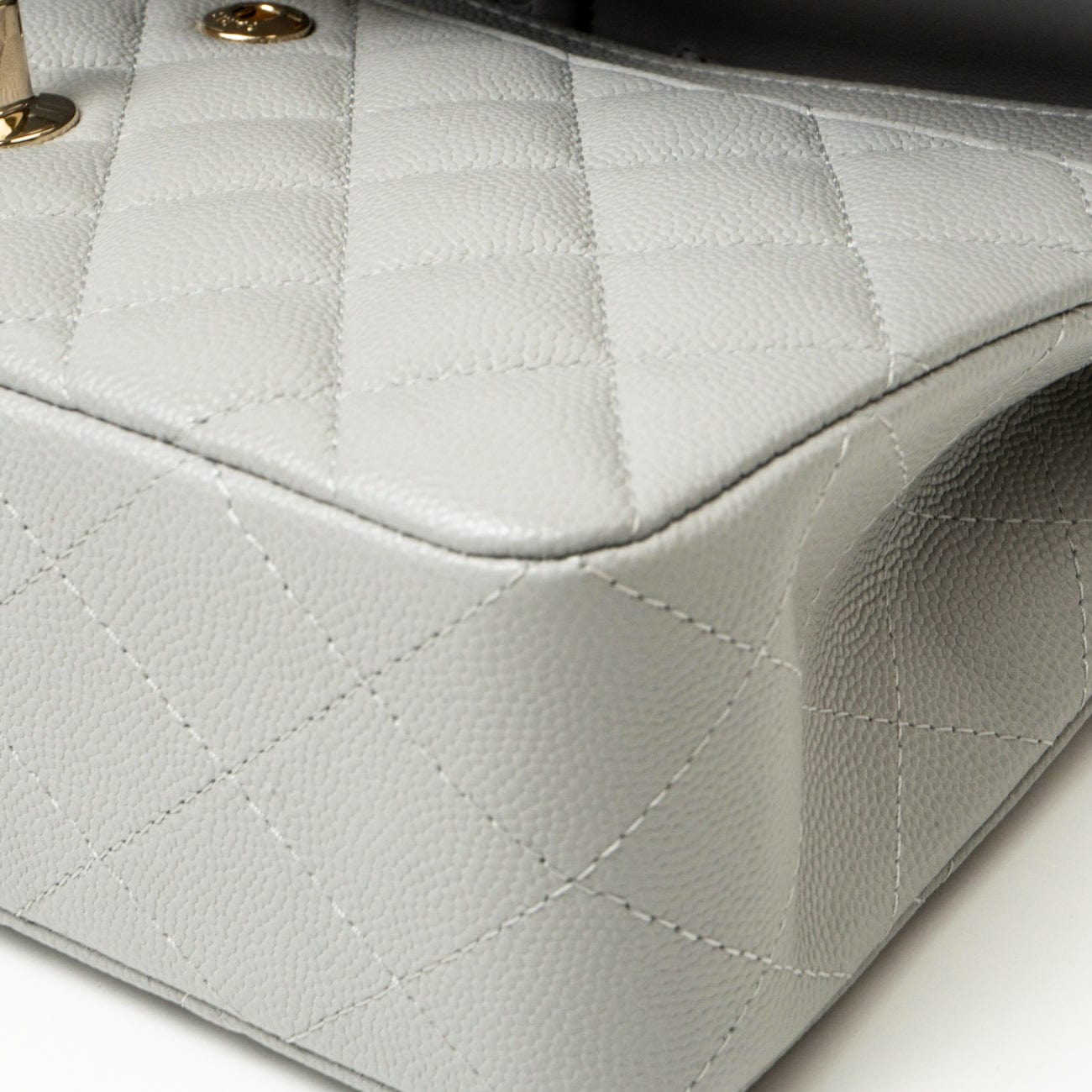 21A Grey Caviar Quilted Classic Flap Small LGHW