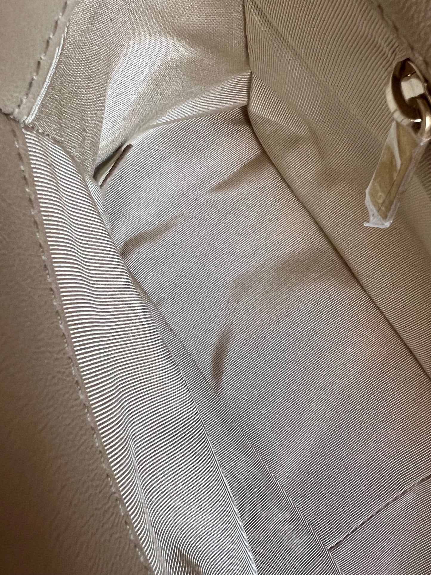 21S Large Beige/Gold Lambskin Quilted 19 Flap Mixed Hardware