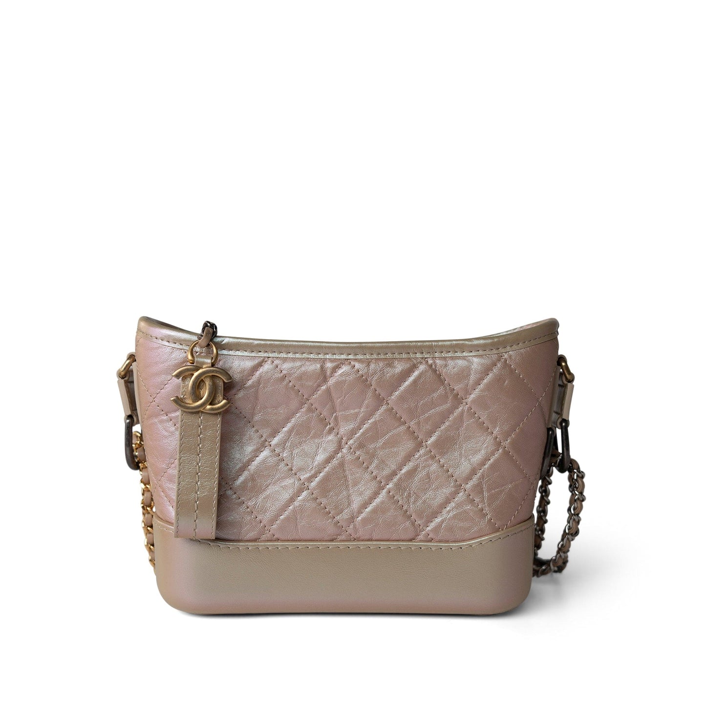 19S Pearly Beige Aged Calfksin Quilted Gabrielle Bag