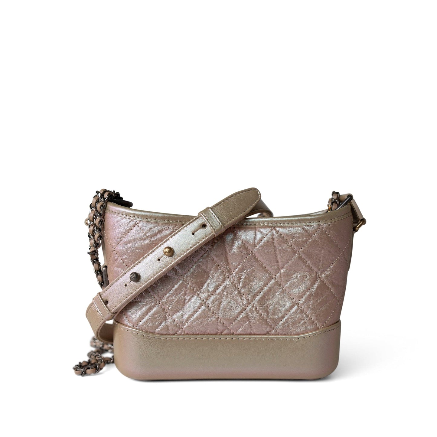 19S Pearly Beige Aged Calfksin Quilted Gabrielle Bag