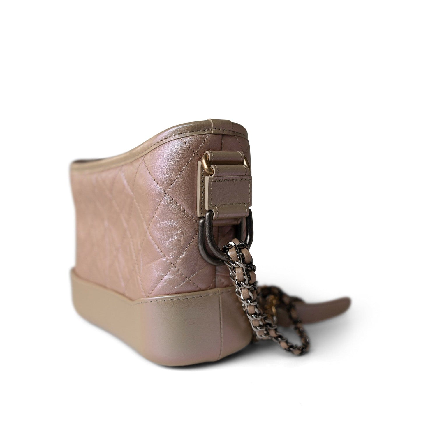 19S Pearly Beige Aged Calfksin Quilted Gabrielle Bag