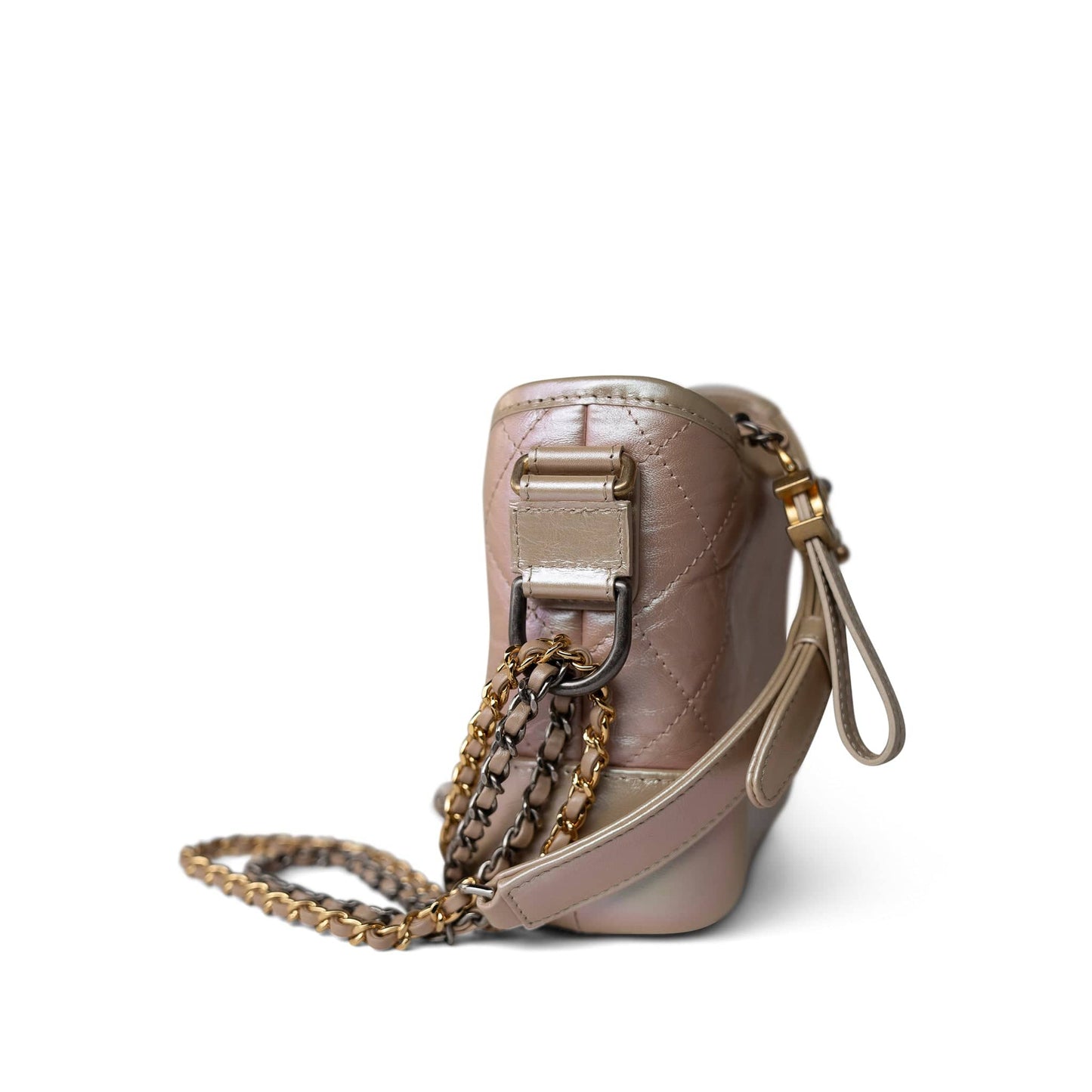 19S Pearly Beige Aged Calfksin Quilted Gabrielle Bag