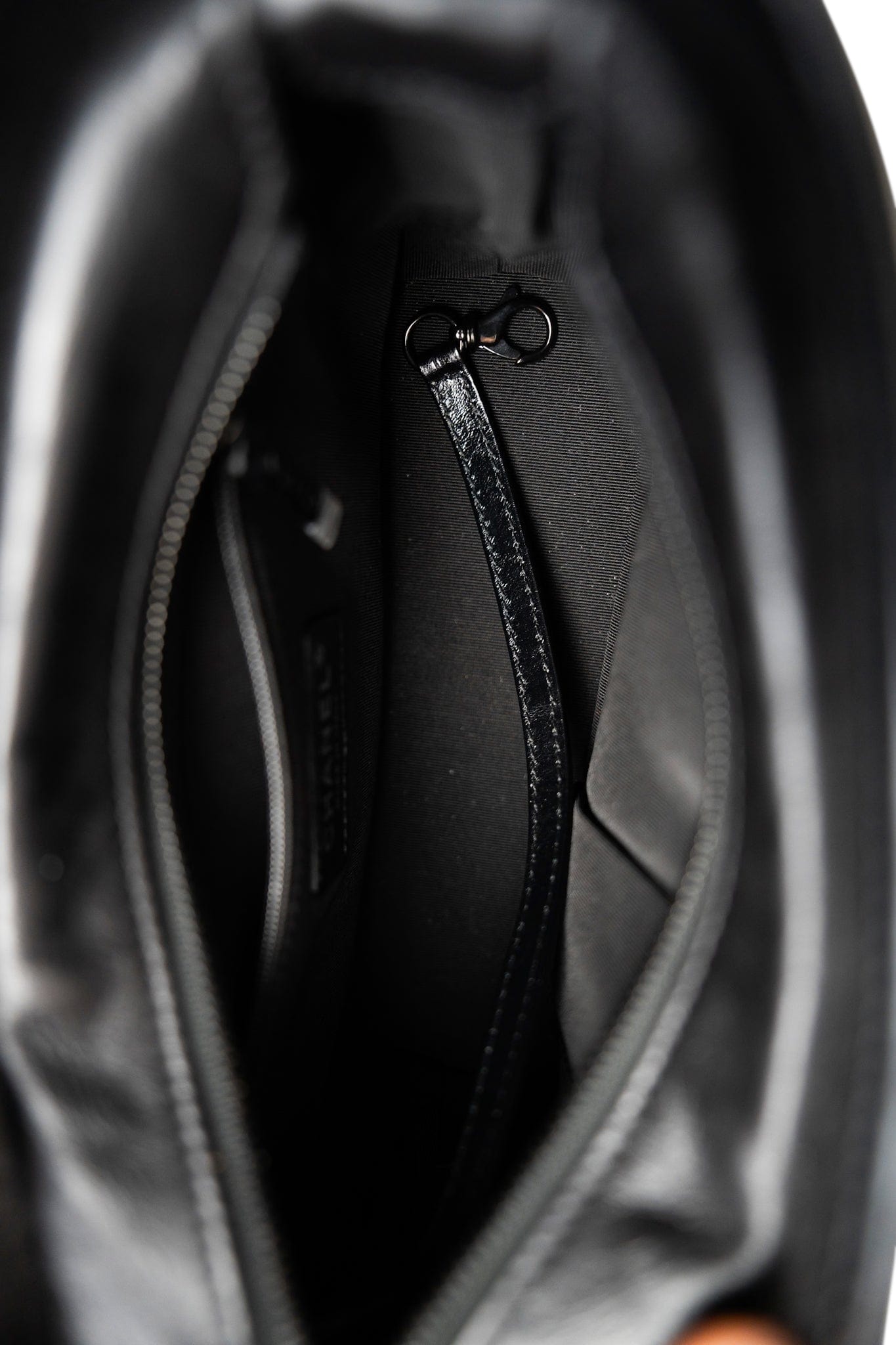 19B So Black Aged Calfskin Chevron Small Hobo Gabrielle Bag