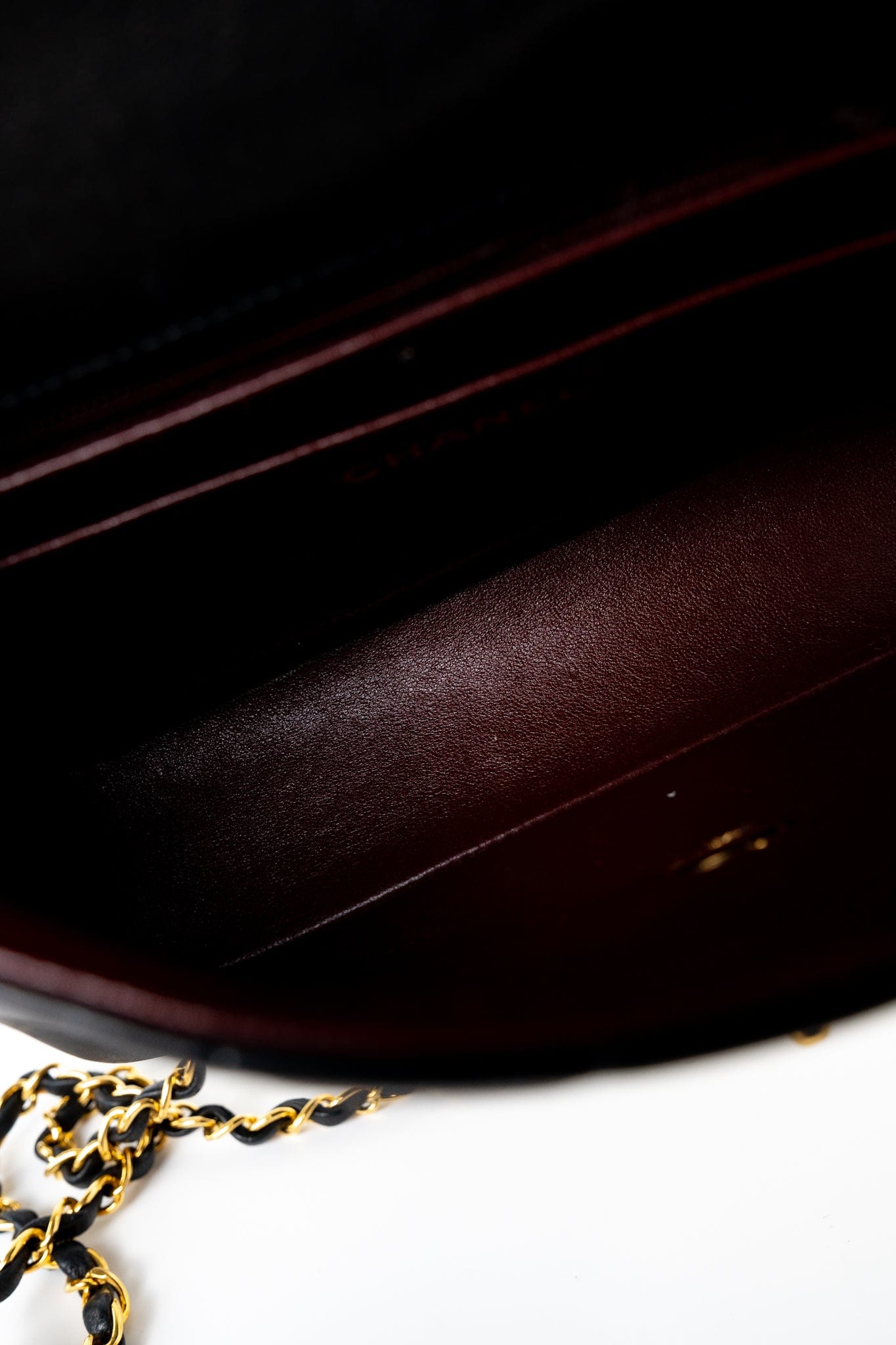 Vintage Black Vertical Lambskin Quilted Single Flap Gold Hardware