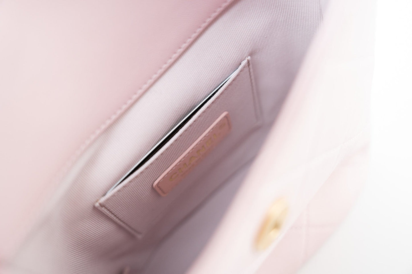 21S Light Pink / Rose Clair Calfskin Quilted All About Pearls Small Hobo Bag