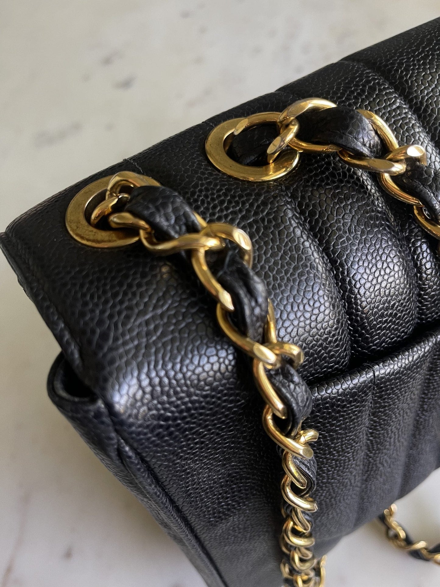 Vintage Black Caviar Jumbo GHW