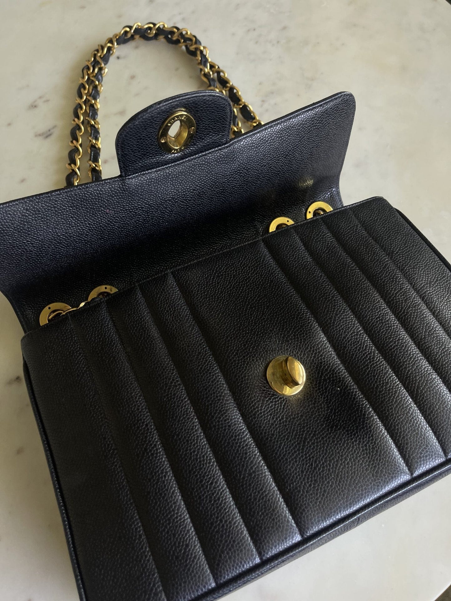 Vintage Black Caviar Jumbo GHW